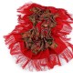 Šátek folklór květy s třásněmi 105x105 cm 1ks