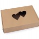 Papírová krabice s průhledem - srdce1 - 1ks