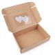 Papírová krabice s průhledem - srdce1 - 1ks