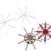 Vánoční hvězda / vločka drátěný základ na korálkování Ø9 cm5 - 5ks