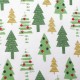Vánoční bavlněná látka recyklovaná stromečky 1m