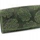 Dámská peněženka kožená růže, ornamenty 9,5x18 cm 1ks