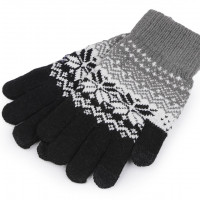 Dámské / dívčí pletené rukavice norský vzor 1pár