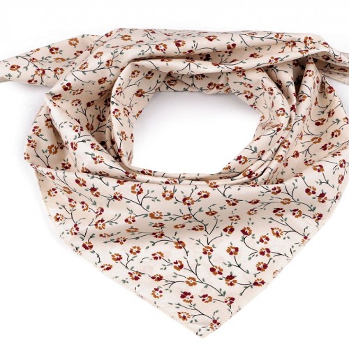 Bavlněný šátek s květy 60x60 cm 1ks