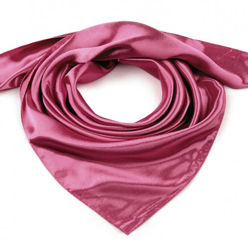 Saténový šátek jednobarevný 60x60 cm 1ks