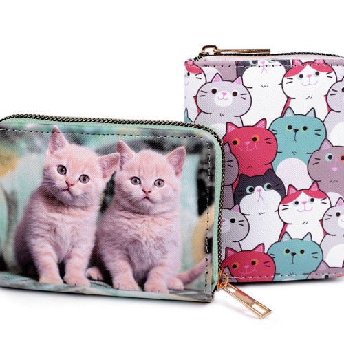 Dámská / dívčí peněženka kočky 9,5x12,5 cm 1ks