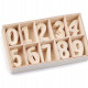 Dřevěná čísla v krabici 1krab.