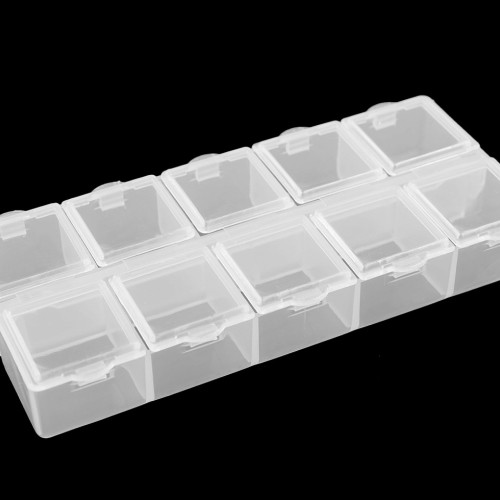 Plastový box / zásobník 6x13,2x2 cm 1ks