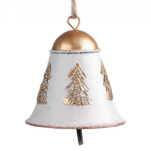 Kovový zvoneček s glitry k zavěšení Ø63 mm 1ks