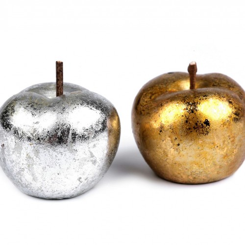 Dekorace jablko metalické 1ks