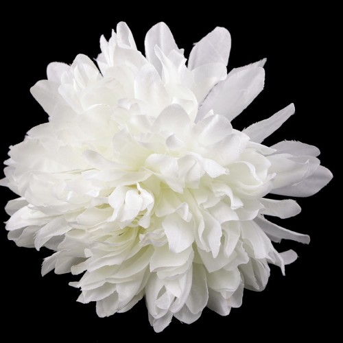 Textilní květ chryzantéma Ø15 cm k výrobě smutečních věnců, kytic 1ks