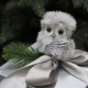 Vánoční sova s klipem na stromeček 1ks