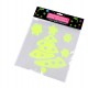 Vánoční gelové samolepky svítící ve tmě - vločky, stromeček 1karta