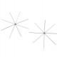 Vánoční hvězda / vločka drátěný základ na korálkování Ø10,5 cm, 12,5 cm, 13,5 cm2 - 2ks