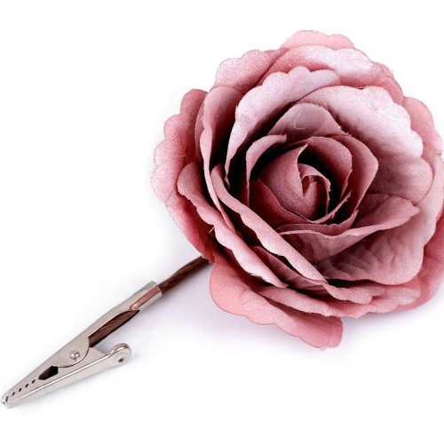 Dekorace růže s klipem Ø7 cm 1ks