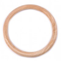 Dřevěný kruh / macrame, ucha na tašky 1ks