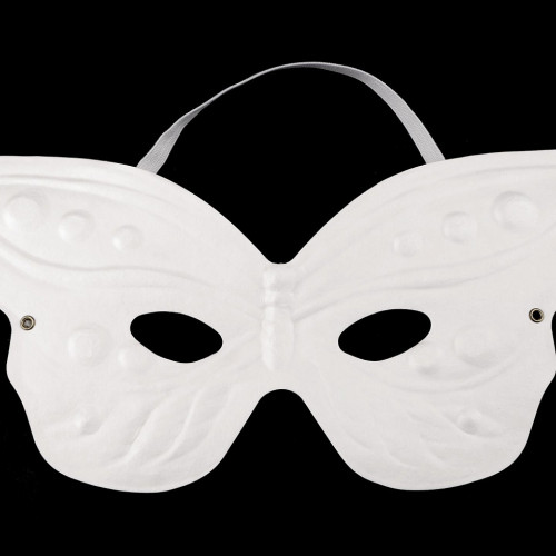 Karnevalová maska - škraboška k domalování motýl 1ks