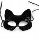 Karnevalová maska - škraboška sametová s glitry kočka 1ks