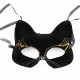 Karnevalová maska - škraboška sametová s glitry kočka 1ks